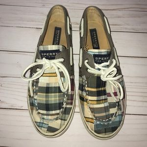 Sperry Plaid boat shoes